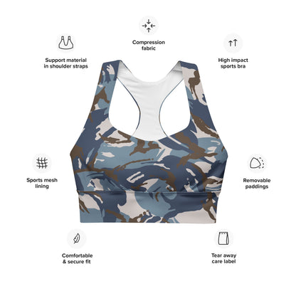 Lebanese Security Forces Al Darak Urban DPM Version 2 CAMO Longline sports bra - Womens Sports Bra