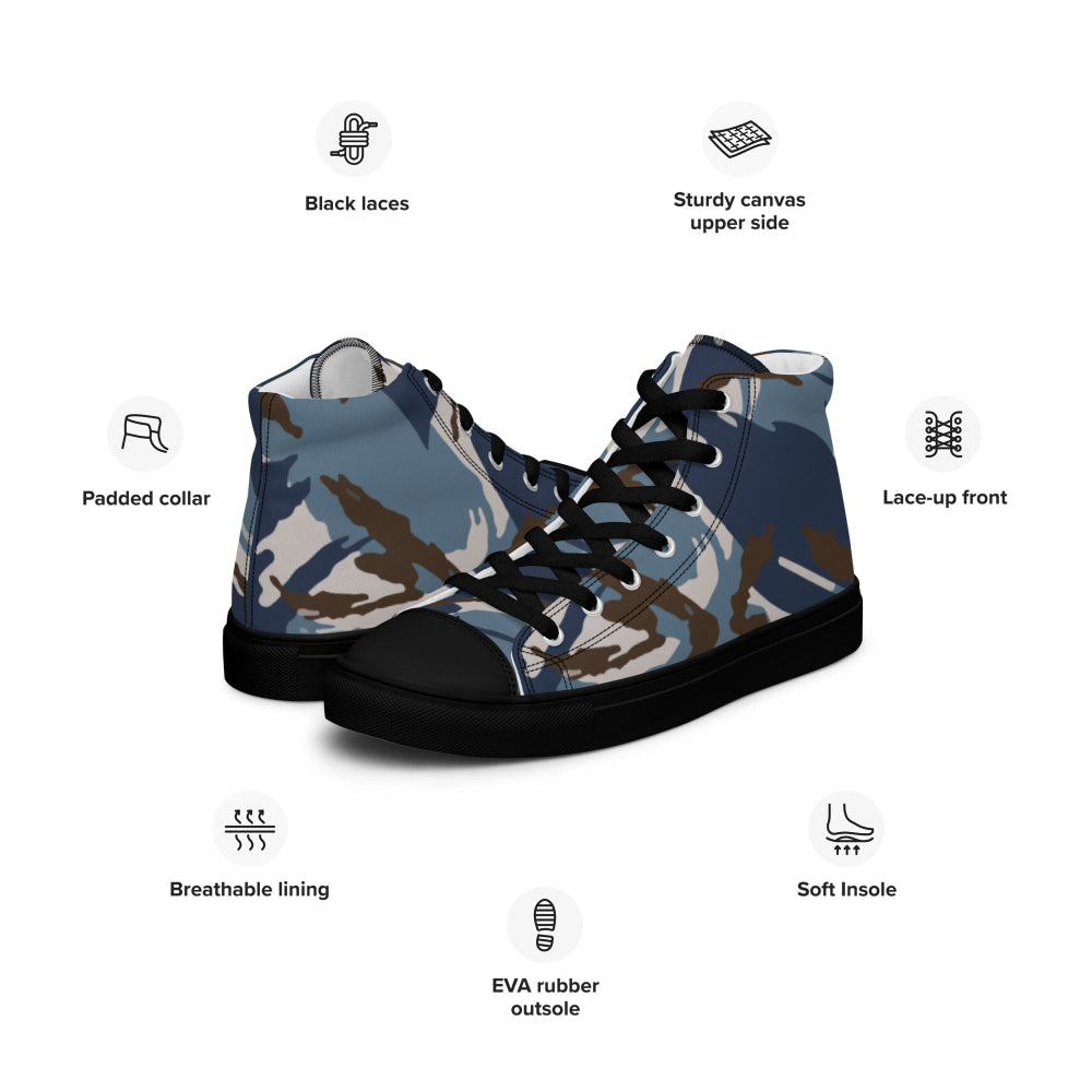 Lebanese Security Forces Al Darak Urban DPM Version 2 CAMO Men’s high top canvas shoes - Mens High Top Canvas Shoes