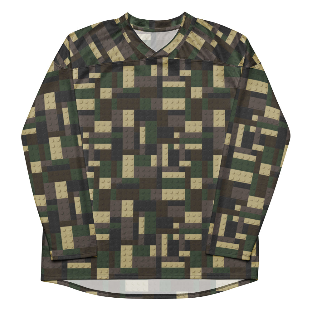 Lego Bricks Woodland CAMO hockey fan jersey - Unisex Hockey Fan Jersey