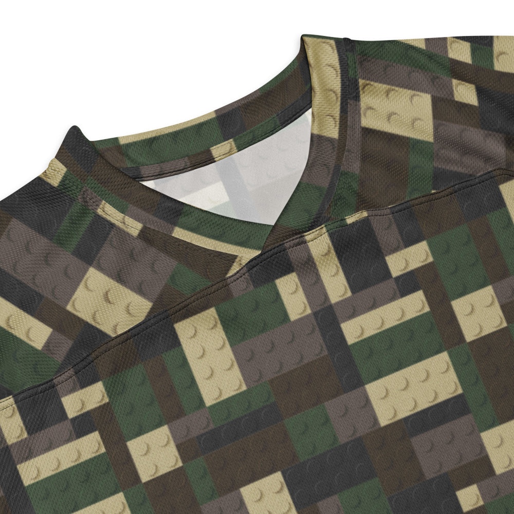 Lego Bricks Woodland CAMO hockey fan jersey - Unisex Hockey Fan Jersey