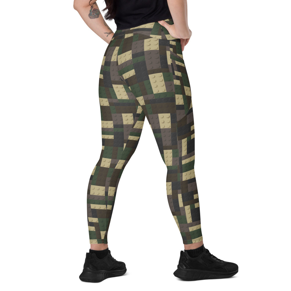 Lego Bricks Woodland CAMO Leggings with pockets - 2XS - Womens With Pockets