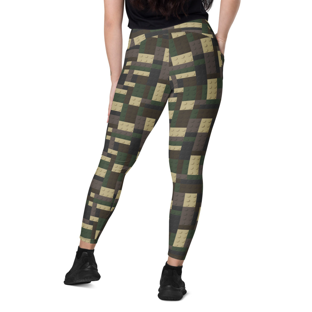 Lego Bricks Woodland CAMO Leggings with pockets - Womens With Pockets