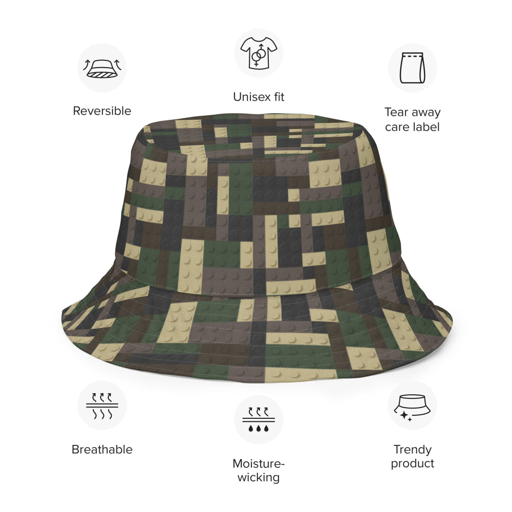 Lego Bricks Woodland CAMO Reversible bucket hat - Bucket Hat