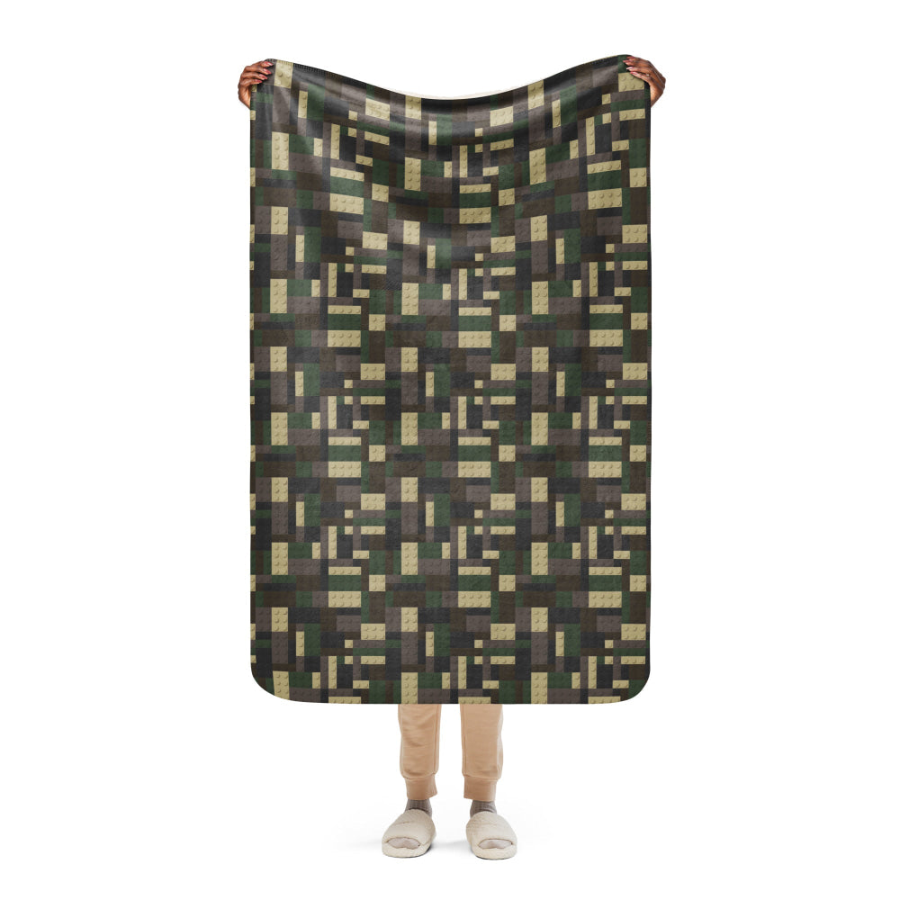 Lego Bricks Woodland CAMO Sherpa blanket - 37″×57″ - Blanket