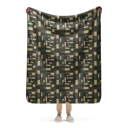 Lego Bricks Woodland CAMO Sherpa blanket - 50″×60″ - Blanket