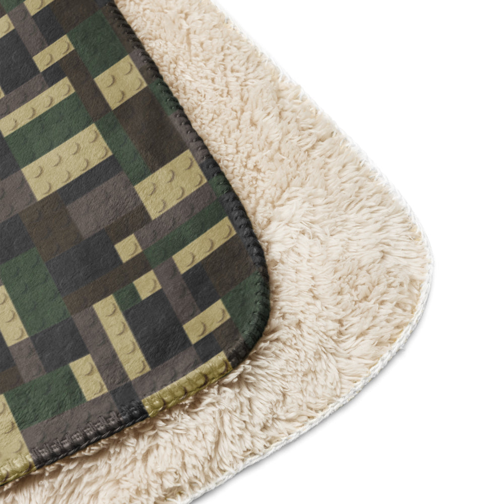 Lego Bricks Woodland CAMO Sherpa blanket - Blanket