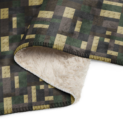 Lego Bricks Woodland CAMO Sherpa blanket - Blanket