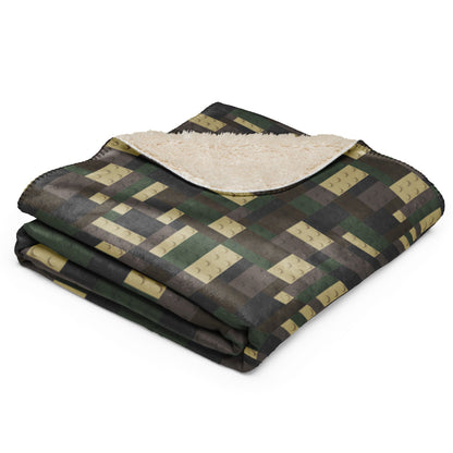 Lego Bricks Woodland CAMO Sherpa blanket - Blanket