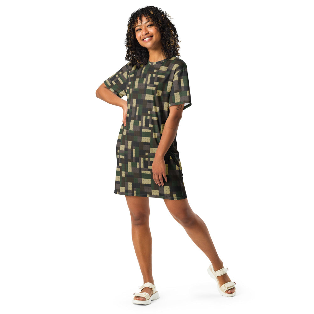 Lego Bricks Woodland CAMO T-shirt dress - Womens T-Shirt Dress