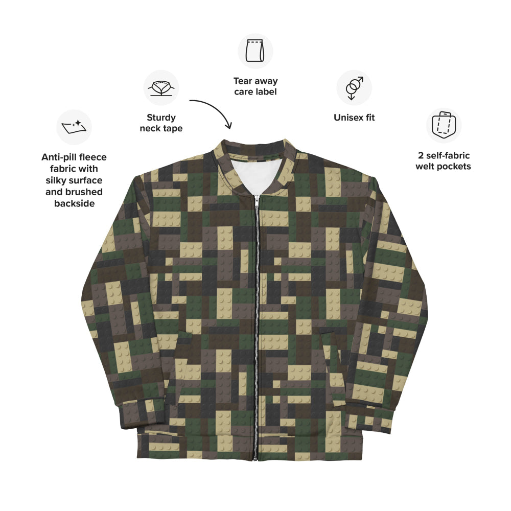 Lego Bricks Woodland CAMO Unisex Bomber Jacket