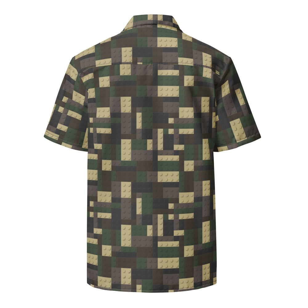 Lego Bricks Woodland CAMO Unisex button shirt - Button Shirt