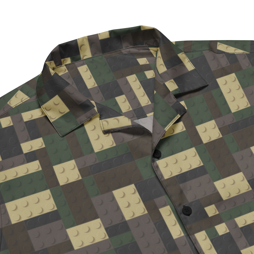 Lego Bricks Woodland CAMO Unisex button shirt - Button Shirt