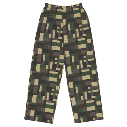 Lego Bricks Woodland CAMO unisex wide-leg pants - 2XS - Unisex Wide-Leg Pants