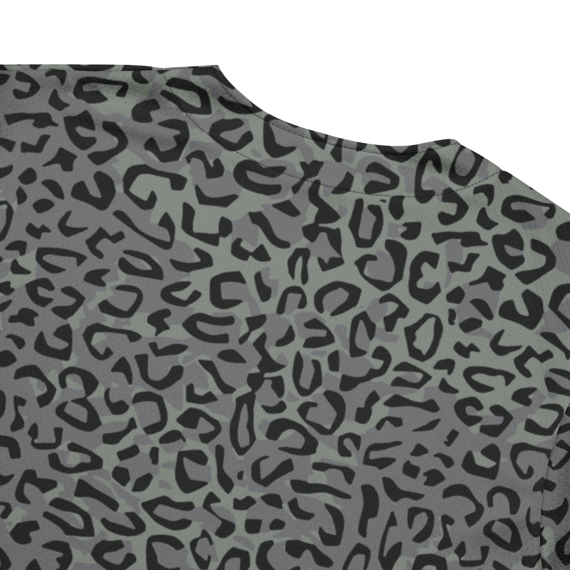 Leopard Spot Grey CAMO baseball jersey - Baseball Jerseys