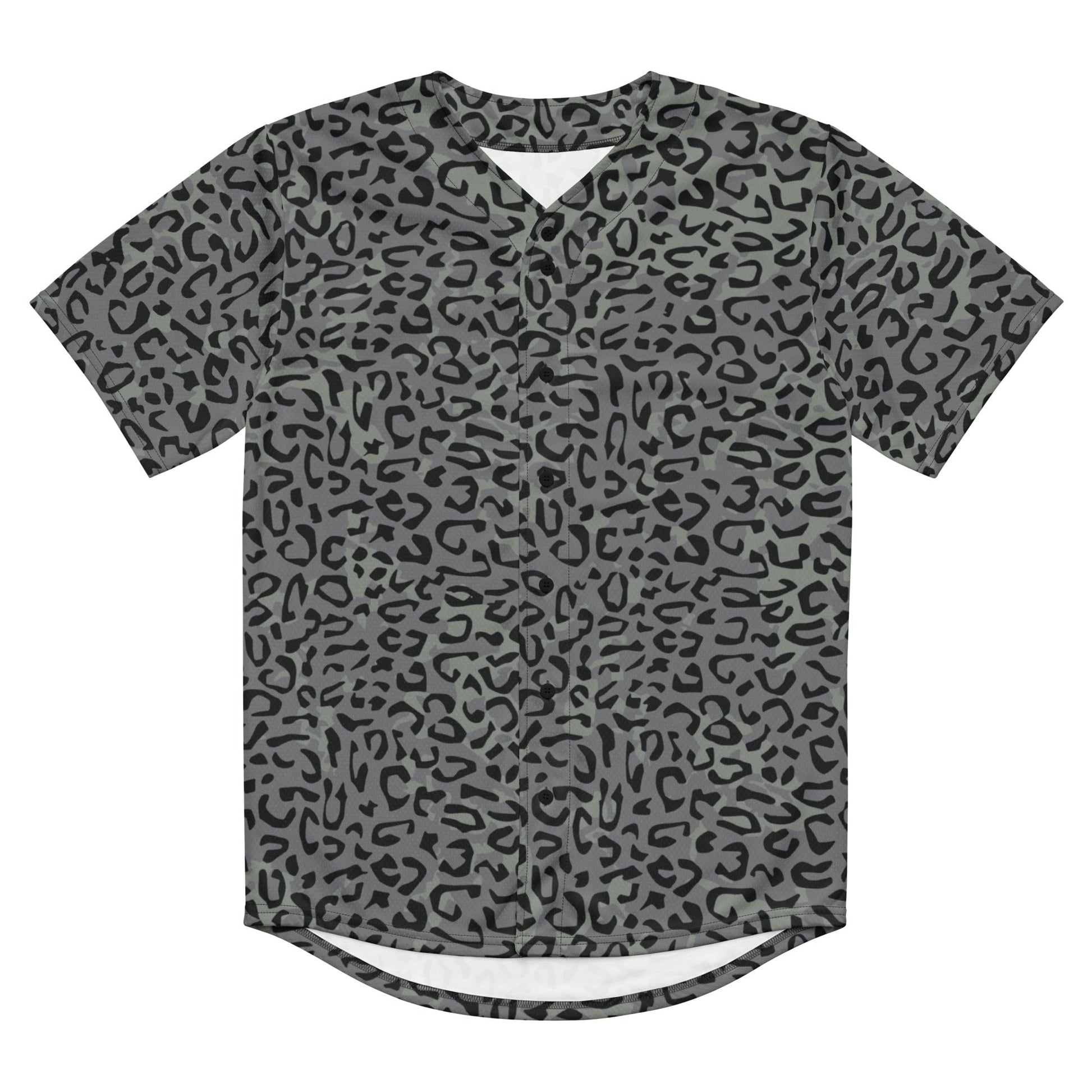 Leopard Spot Grey CAMO baseball jersey - Baseball Jerseys