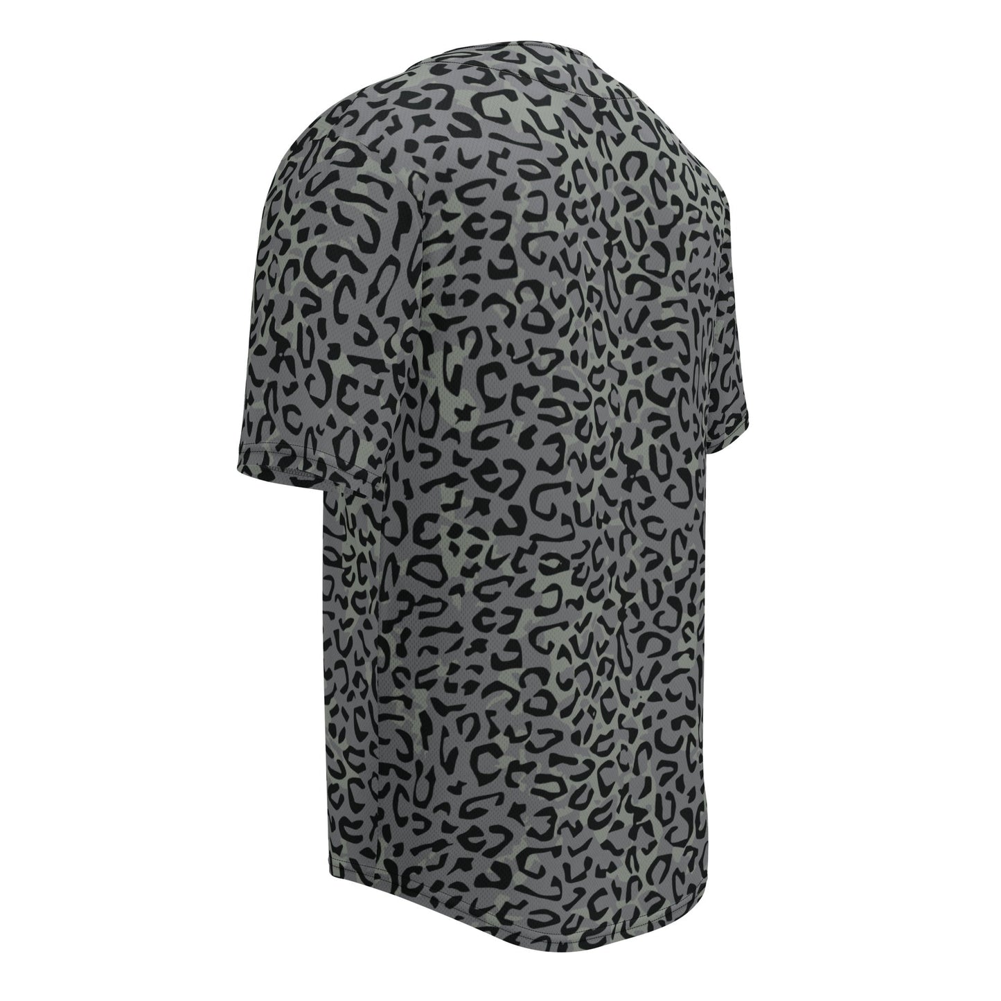 Leopard Spot Grey CAMO baseball jersey - Baseball Jerseys