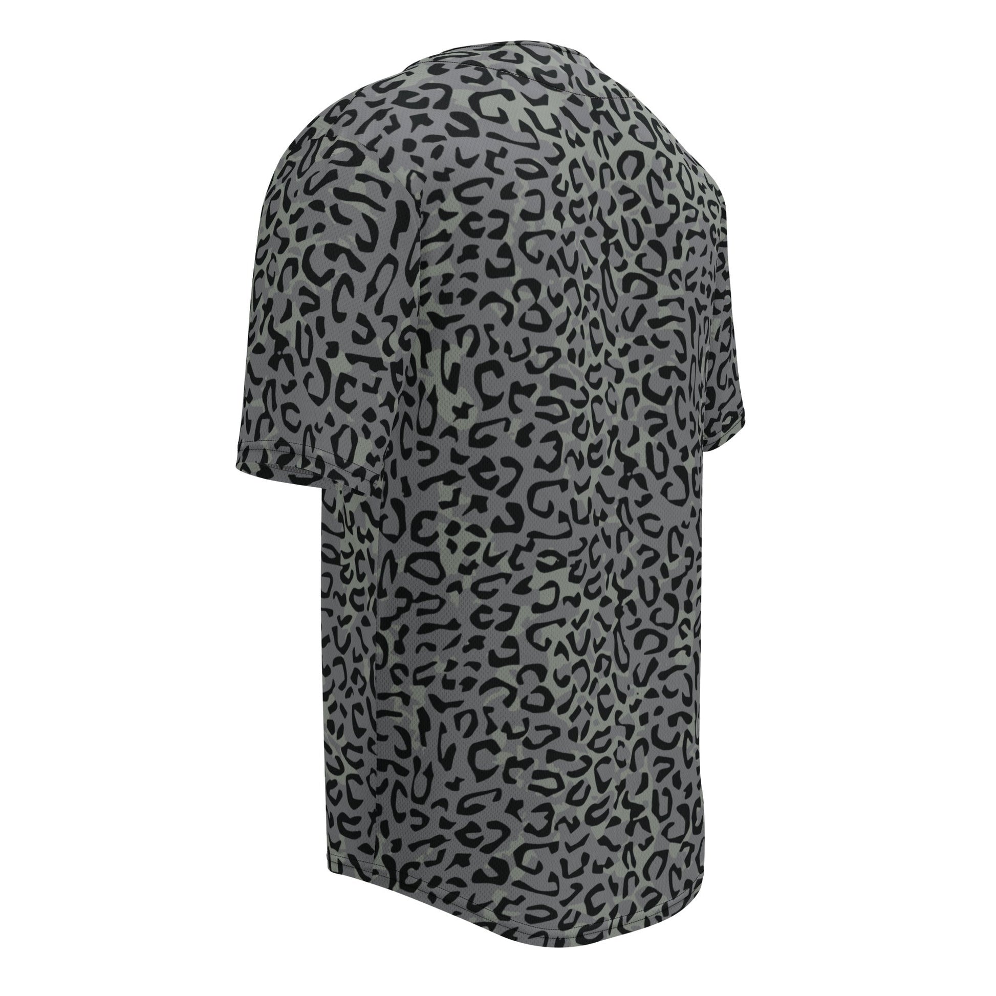 Leopard Spot Grey CAMO baseball jersey - Baseball Jerseys