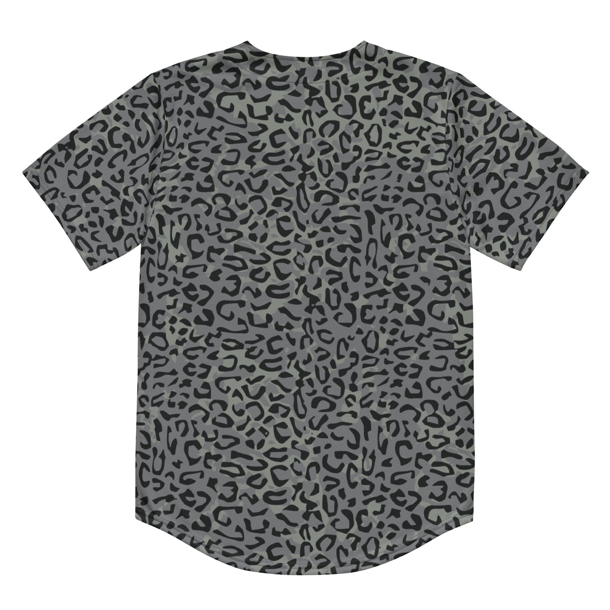 Leopard Spot Grey CAMO baseball jersey - Baseball Jerseys