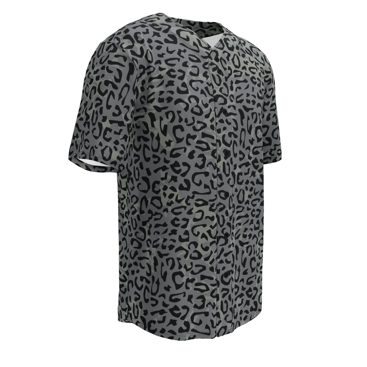 Leopard Spot Grey CAMO baseball jersey - Baseball Jerseys