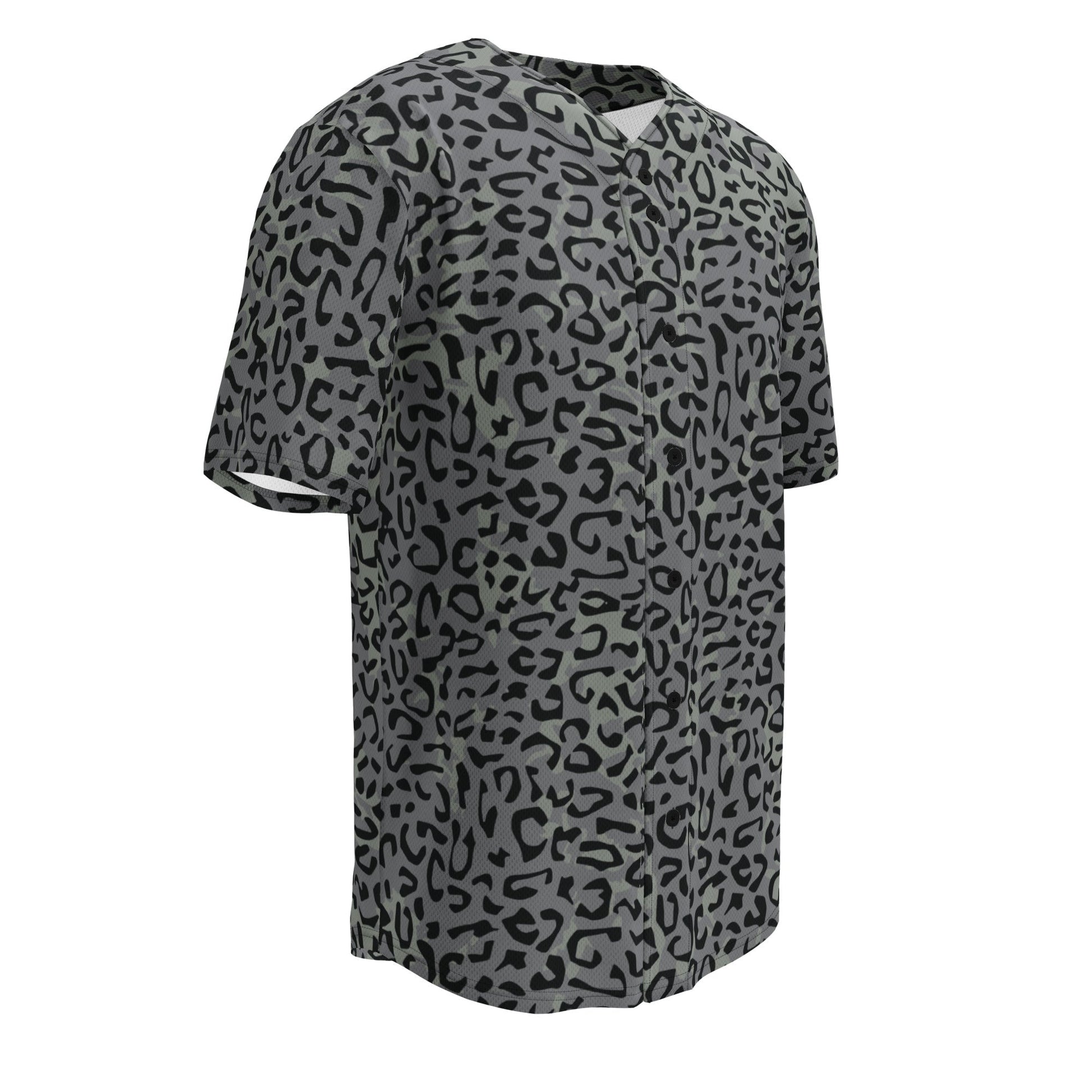 Leopard Spot Grey CAMO baseball jersey - Baseball Jerseys