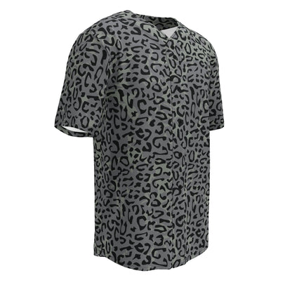Leopard Spot Grey CAMO baseball jersey - Baseball Jerseys