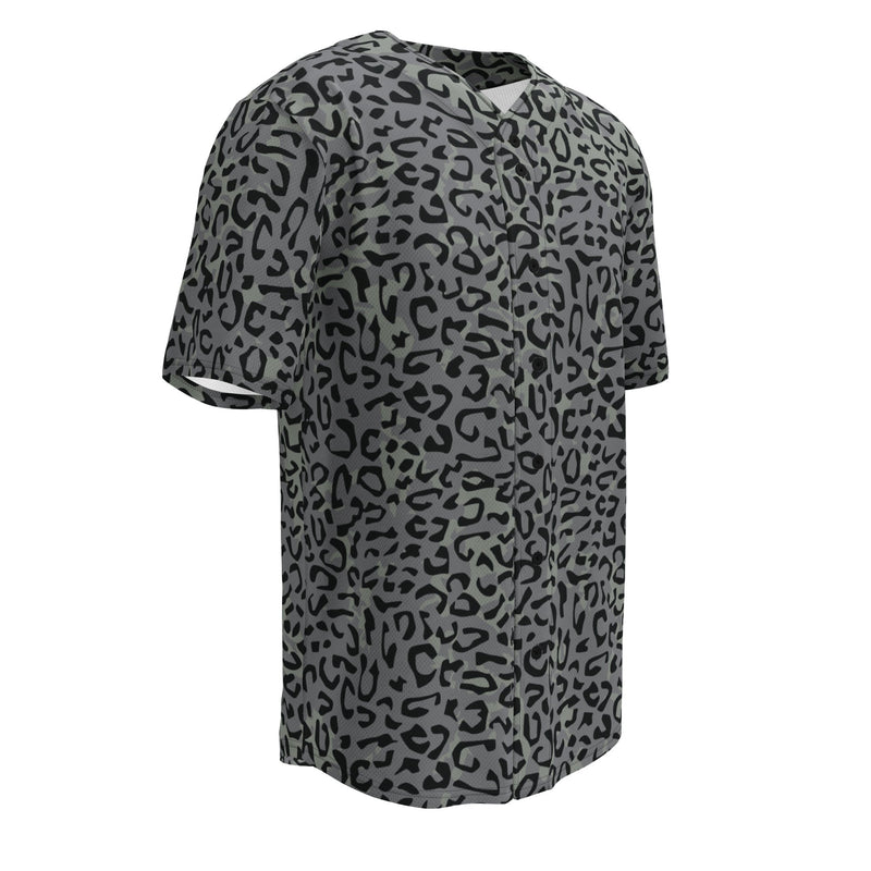 Leopard Spot Grey CAMO Unisex Baseball Jersey