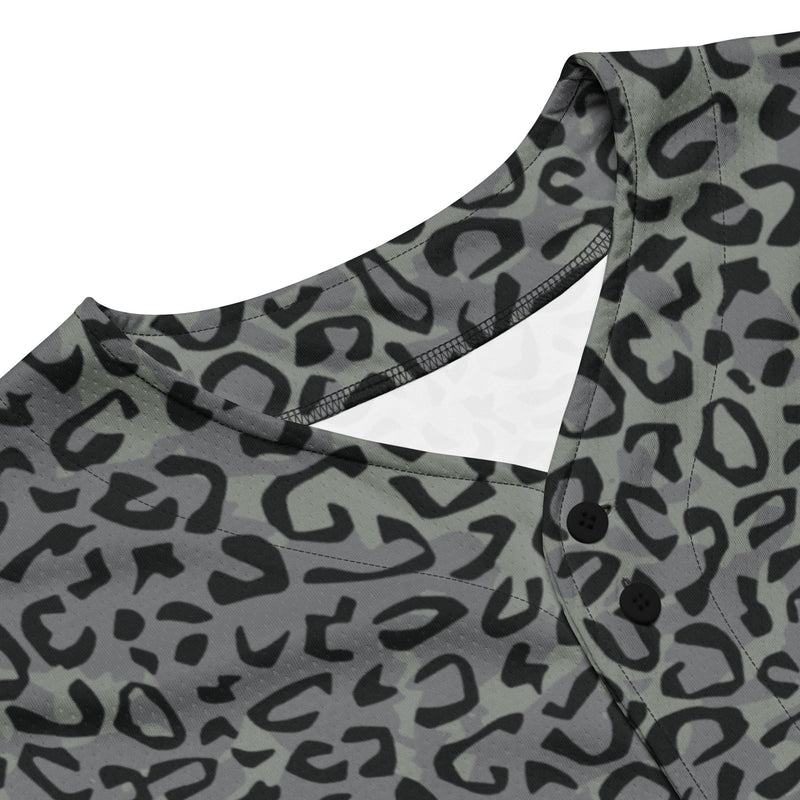 Leopard Spot Grey CAMO Unisex Baseball Jersey