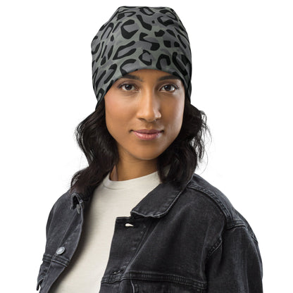 Leopard Spot Grey CAMO Beanie - Beanies