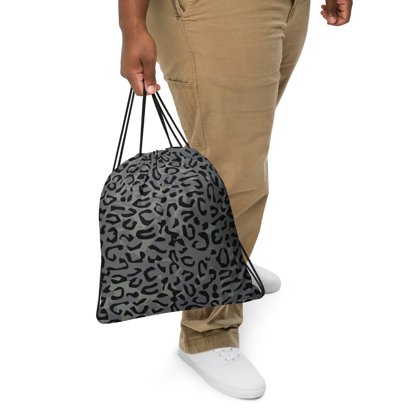 Leopard Spot Grey CAMO Drawstring Bag - Bags