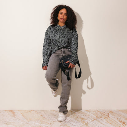 Leopard Spot Grey CAMO hockey fan jersey - Hockey Jerseys