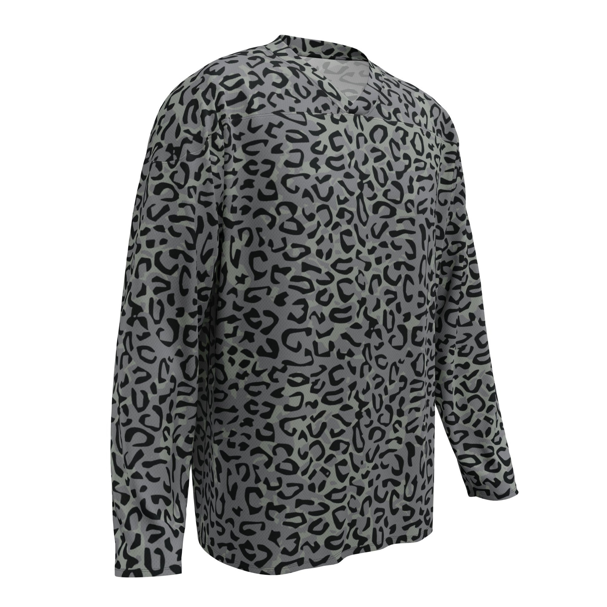 Leopard Spot Grey CAMO hockey fan jersey - Hockey Jerseys