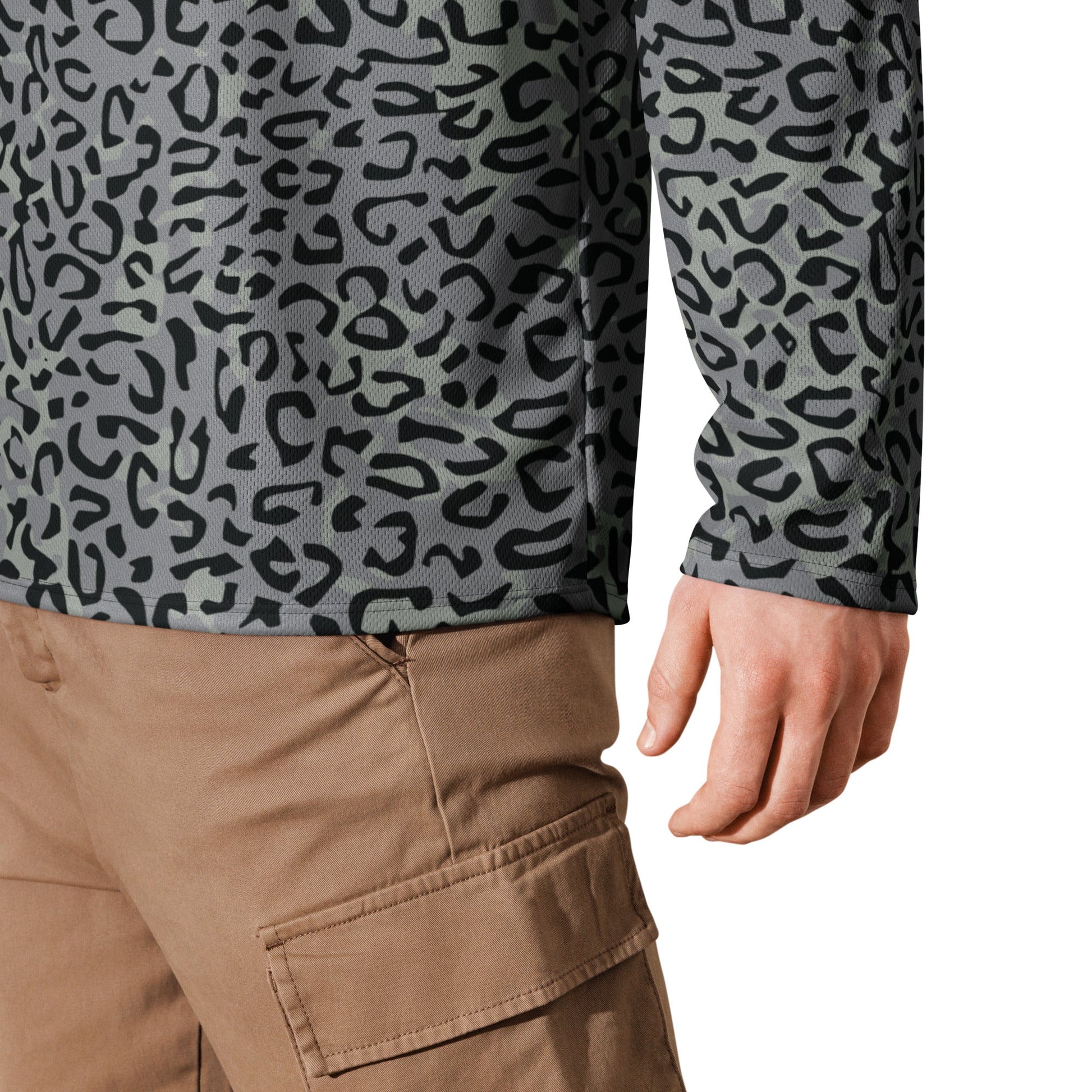 Leopard Spot Grey CAMO hockey fan jersey - Hockey Jerseys