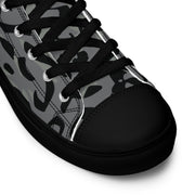 Leopard Spot Grey CAMO Mens High-Top Canvas Shoes