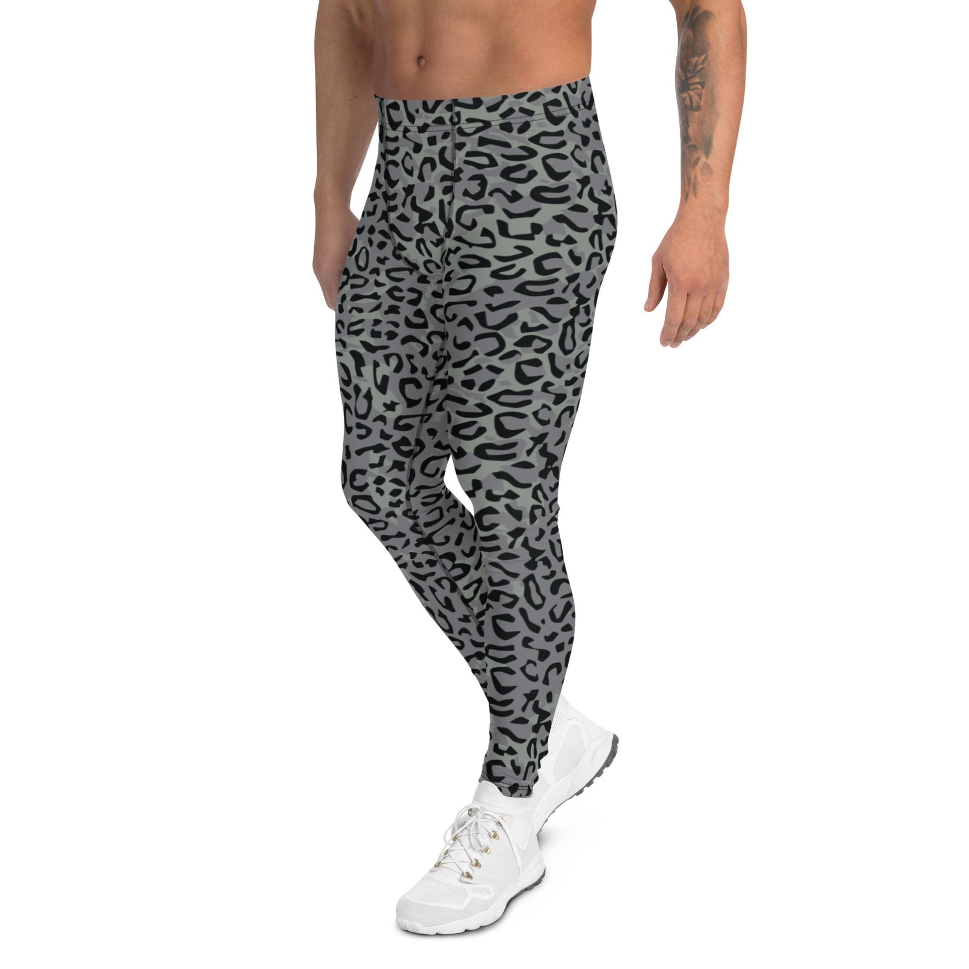 Leopard Spot Grey CAMO Mens Leggings