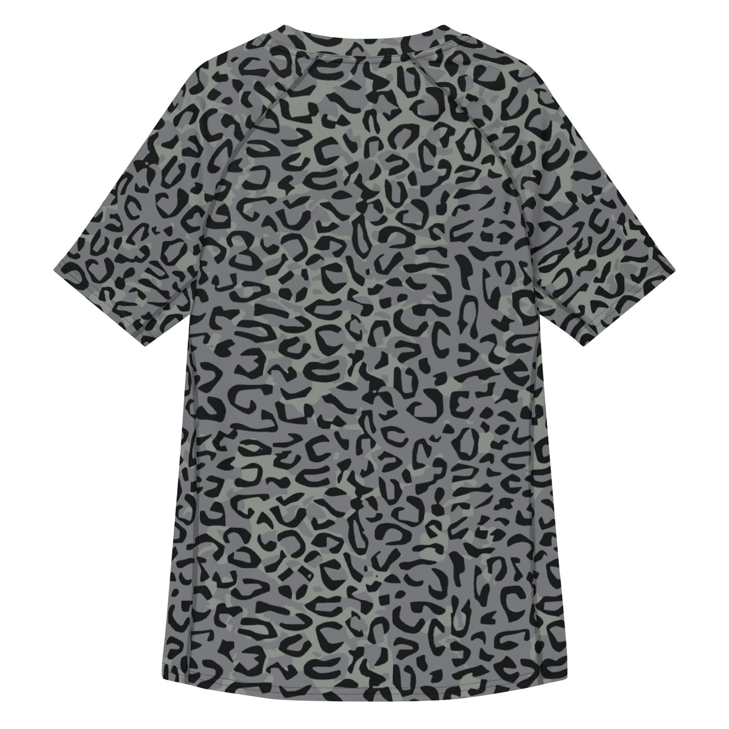 Leopard Spot Grey CAMO Mens Short-Sleeve Rash Guard - Short-sleeve Guards