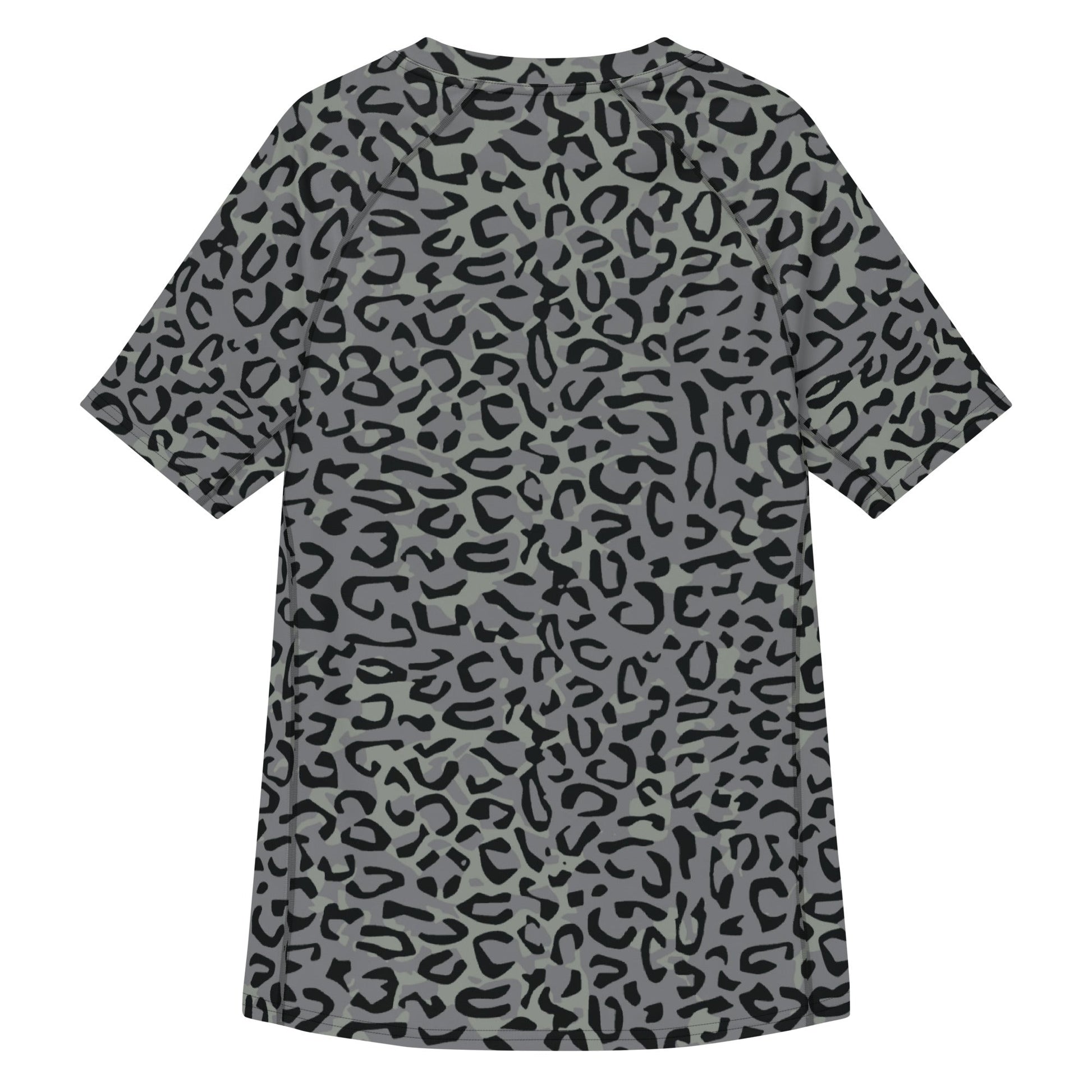 Leopard Spot Grey CAMO Mens Short-Sleeve Rash Guard - Short-sleeve Guards