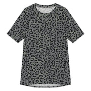 Leopard Spot Grey CAMO Mens Short-Sleeve Rash Guard - 2XS - SS