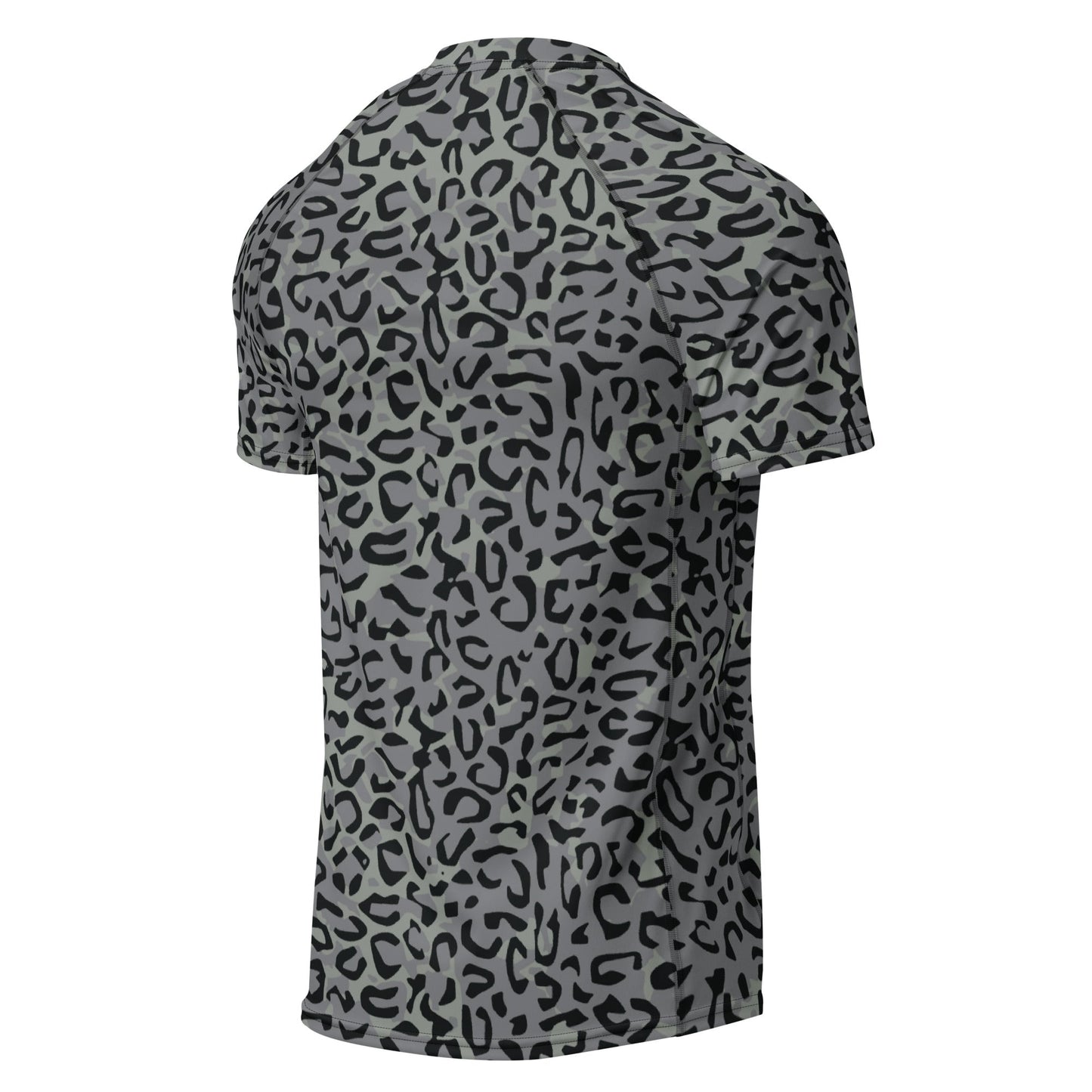 Leopard Spot Grey CAMO Mens Short-Sleeve Rash Guard - Short-sleeve Guards