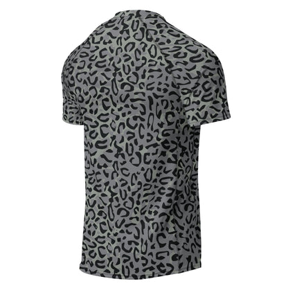 Leopard Spot Grey CAMO Mens Short-Sleeve Rash Guard - Short-sleeve Guards