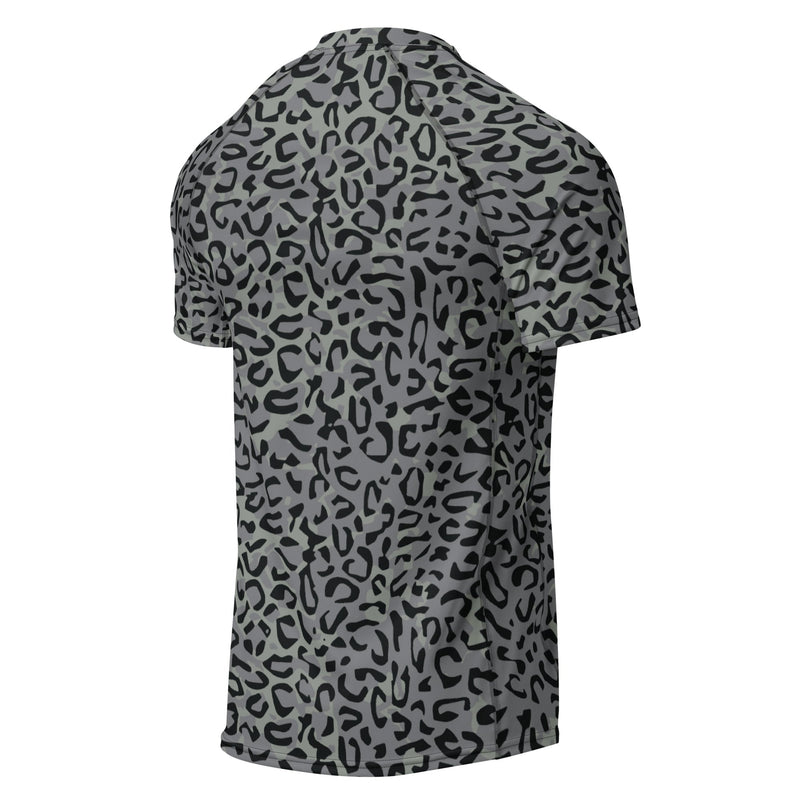 Leopard Spot Grey CAMO Mens Short-Sleeve Rash Guard - SS