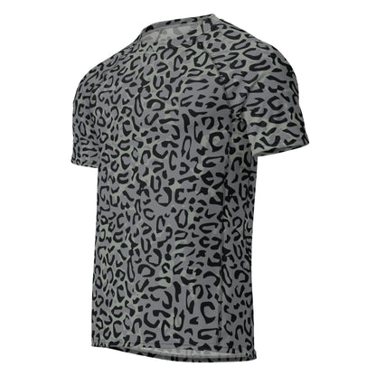 Leopard Spot Grey CAMO Mens Short-Sleeve Rash Guard - Short-sleeve Guards