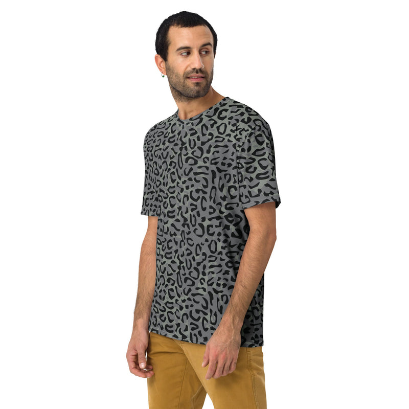 Leopard Spot Grey CAMO Mens T-Shirt