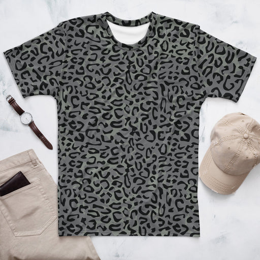 Leopard Spot Grey CAMO Mens T-Shirt - XS
