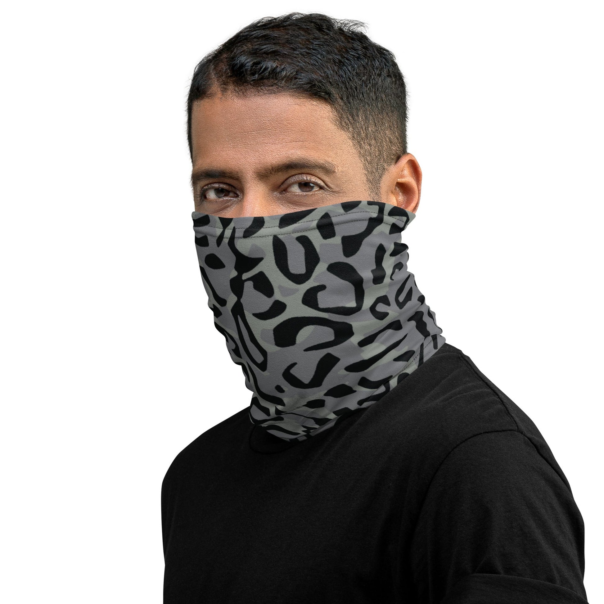 Leopard Spot Grey CAMO Neck Gaiter Gaiters