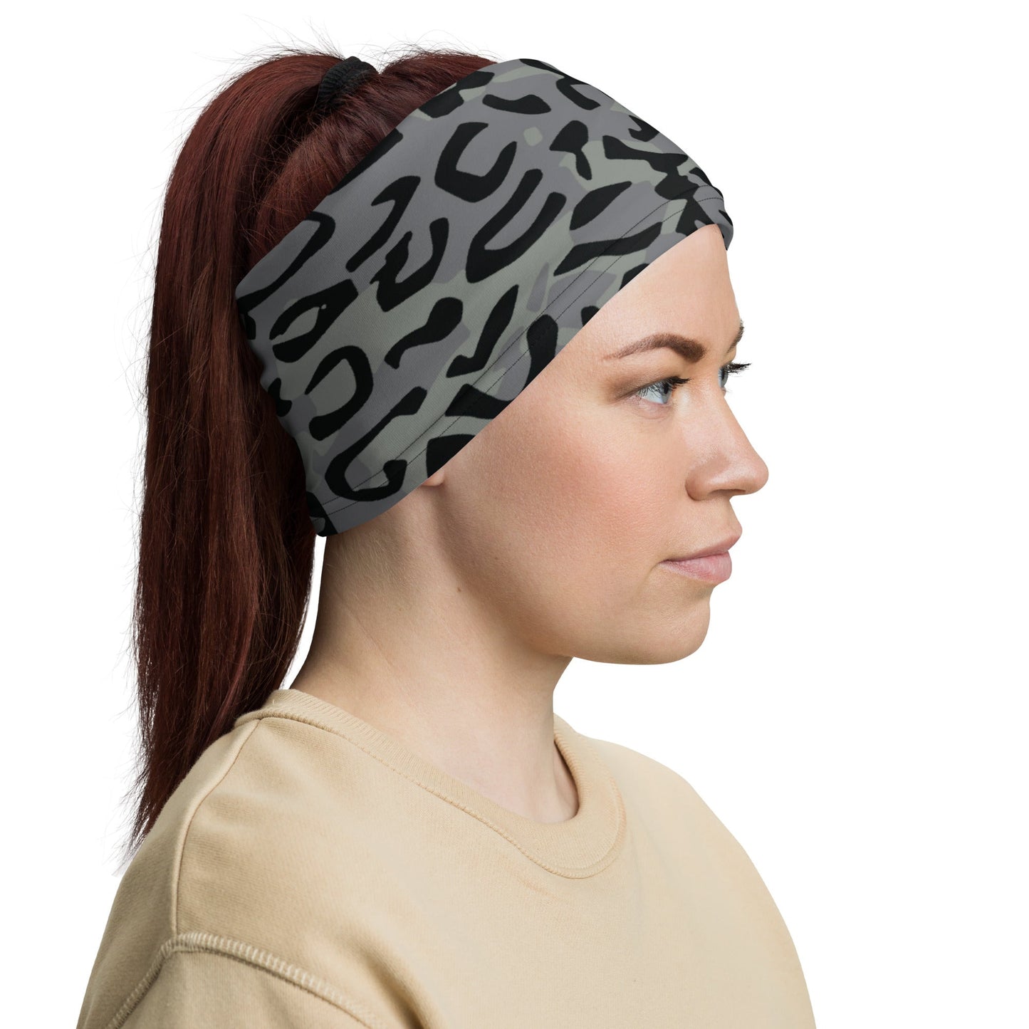 Leopard Spot Grey CAMO Neck Gaiter Gaiters
