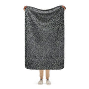 Leopard Spot Grey CAMO Sherpa Blanket - 37″×57″