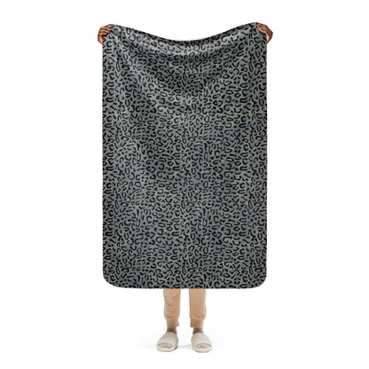 Leopard Spot Grey CAMO Sherpa blanket - 37″×57″ - Blankets