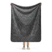 Leopard Spot Grey CAMO Sherpa Blanket - 50″×60″