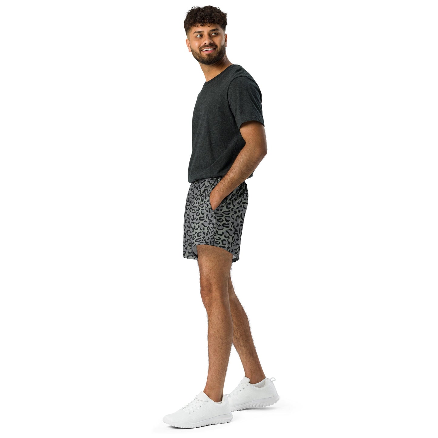 Leopard Spot Grey CAMO Unisex Athletic Shorts