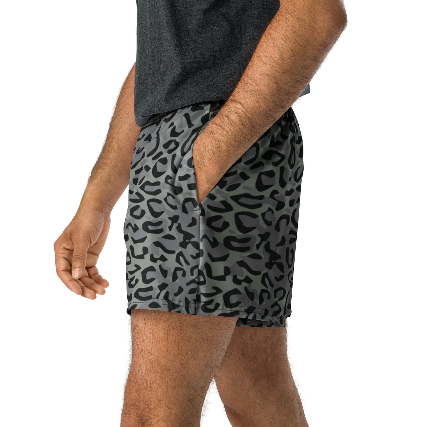 Leopard Spot Grey CAMO Unisex Athletic Shorts - XS